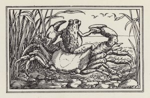 Otro libro de versos para niños: Cangrejo y rana (litografía) de Francis Donkin Bedford