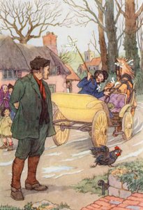 Ilustración de El grillo en la chimenea de Charles Dickens (litografía en color) de Francis Donkin Bedford