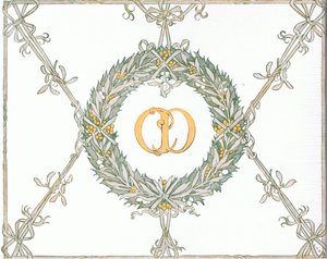 Diseño de la cubierta interior, de The Magic Fishbone pub.by Warne  Co, c.1940 (litografía en color) de Francis Donkin Bedford