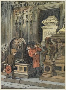 Londres: Rincón de los Inocentes, Abadía de Westminster (litografía en color) de Francis Donkin Bedford