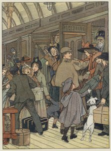 Londres: The London Terminus (litografía en color) de Francis Donkin Bedford