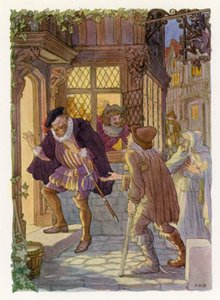 Merrie England: Bedlam Beggars (litografía en color) de Francis Donkin Bedford
