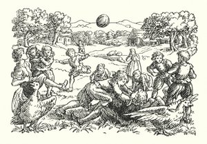 Merrie England: Fútbol (litografía) de Francis Donkin Bedford