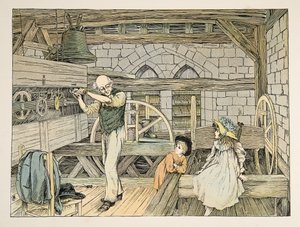 The Clockwinder, de Four and Twenty Toilers, pub. 1900 (litografía en color) de Francis Donkin Bedford