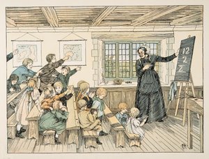 The Dame, de Four and Twenty Toilers, pub. 1900 (litografía en color) de Francis Donkin Bedford