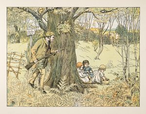 The Gamekeeper, de Four and Twenty Toilers, pub. 1900 (litografía en color) de Francis Donkin Bedford