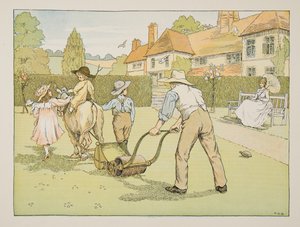 El jardinero, de Four and Twenty Toilers, pub. 1900 (litografía en color) de Francis Donkin Bedford