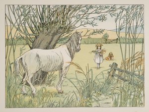 The Old Bus Horse, de Four and Twenty Toilers, pub. 1900 (litografía en color) de Francis Donkin Bedford