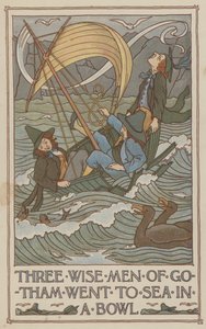 Los Reyes Magos de Gotham se hicieron a la mar en un cuenco (litografía en color) de Francis Donkin Bedford