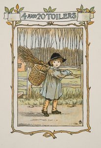 Viñeta de Four and Twenty Toilers, pub. 1900 (litografía en color) de Francis Donkin Bedford