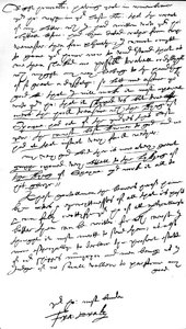 Carta a William Cecil, Lord Burghley, Lord Alto Tesorero, escrita a bordo de su buque insignia, 