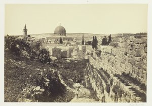 Muralla y Mezquita de Omar, Jerusalén de Francis Frith