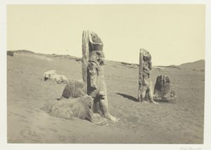 Colosos y esfinges en Wady Saboua, Nubia de Francis Frith