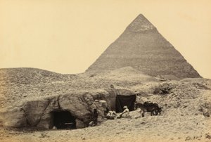 Egipto y Palestina: pirámides de Kefrén y tumbas en la fortaleza de Giza, Alto Egipto de Francis Frith