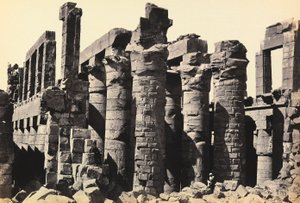 "Egipto y Palestina": ruinas de la gran sala hipóstila del Gran Templo de Amón-Ra, Karnak, Egipto