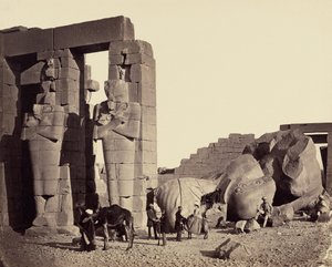 Coloso caído del Ramesseum, Tebas de Francis Frith