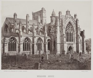 Melrose Abbey, c.1857 (impresión a la albúmina) de Francis Frith