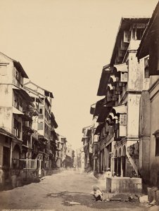 Casas indígenas en el fuerte, Bombay de Francis Frith