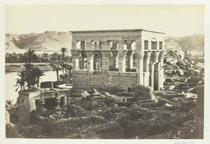 La cama del faraón, Filé, desde el Gran Templo, 1857 de Francis Frith