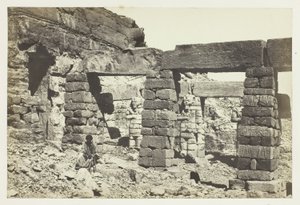Pórtico del templo de Cerf Hossayn, Nubia de Francis Frith
