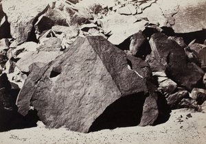 Inscripciones sinaíticas en Wadee El-Mukattab de Francis Frith