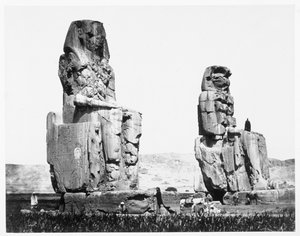 Los Colosos de Memnón, Tebas, Egipto, 1860 de Francis Frith