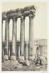 Los Grandes Pilares y el Templo Menor, Baalbec de Francis Frith