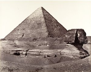 La Gran Pirámide y La Gran Esfinge, 1858 de Francis Frith