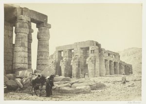 El Memnonium, Tebas, desde la llanura de Francis Frith