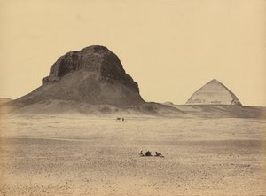 Las pirámides de Dahshoor desde el este, 1857 de Francis Frith