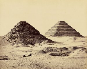 Las pirámides de Sakkarah. Desde el noreste de Francis Frith