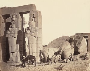 El Ramasseum de El-Kurneh, Tebas, Primera Vista de Francis Frith