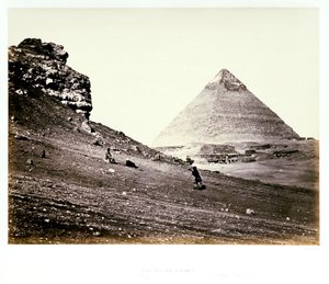 La segunda pirámide, vista desde el sureste de Francis Frith