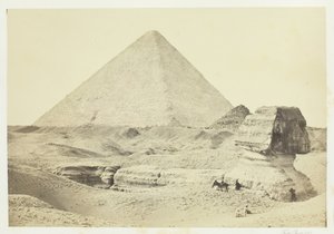 La Esfinge y la Gran Pirámide, Giza, 1857 de Francis Frith