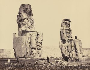 Las estatuas de la Llanura, Tebas,1858 (foto) de Francis Frith