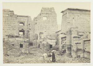El Palacio del Templo, Medinet Haboo de Francis Frith