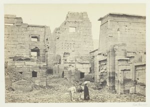 El Palacio del Templo, Medinet Haboo de Francis Frith