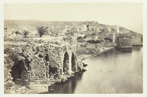 La ciudad y el lago de Tiberíades, desde el sur de Francis Frith