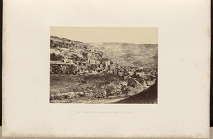 La aldea de Siloé y el valle de Cedrón.