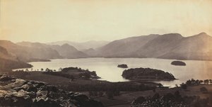 El lago cerca de Derwentwater en Gran Bretaña de Francis Frith
