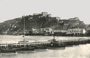 La Fortaleza de Ehrenbreitstein en el Rin, Alemania, 1895