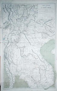 Mapa de Indochina de 