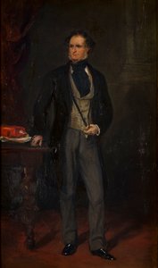 Retrato de Edward Stanley, c. 14º conde de Derby, c. 1820-69 (óleo sobre lienzo) de Francis Grant