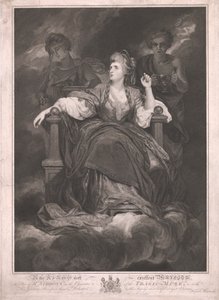 La Sra. Siddons en el personaje de la musa trágica de Francis Haward