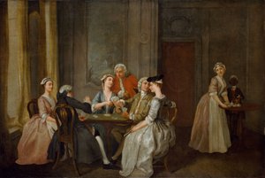 Jugando a Quadrille, 1740-50 de Francis Hayman