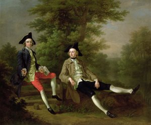 Retrato de David Garrick (1717-79) (izquierda) y William Windham de Felbrigg (1717-61) (derecha) c.1745