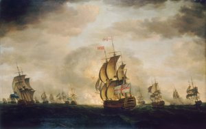 La batalla a la luz de la luna: la batalla frente al cabo de San Vicente de Francis Holman