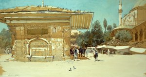 Hermosa Fuente, Scutari (gouache sobre papel) de Francis Hopkinson Smith