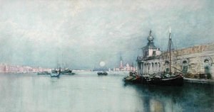 Salida de la luna en el Gran Canal de Francis Hopkinson Smith