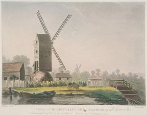 Vista del molino del Sr. Metcalf cerca de Bromley, Bow, Poplar, Londres